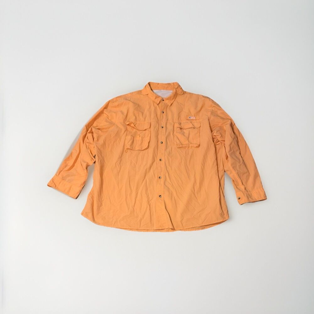 Worldwide Sportsman Fishing Shirt XL Long Sleeve Vented Outdoor Utility Button